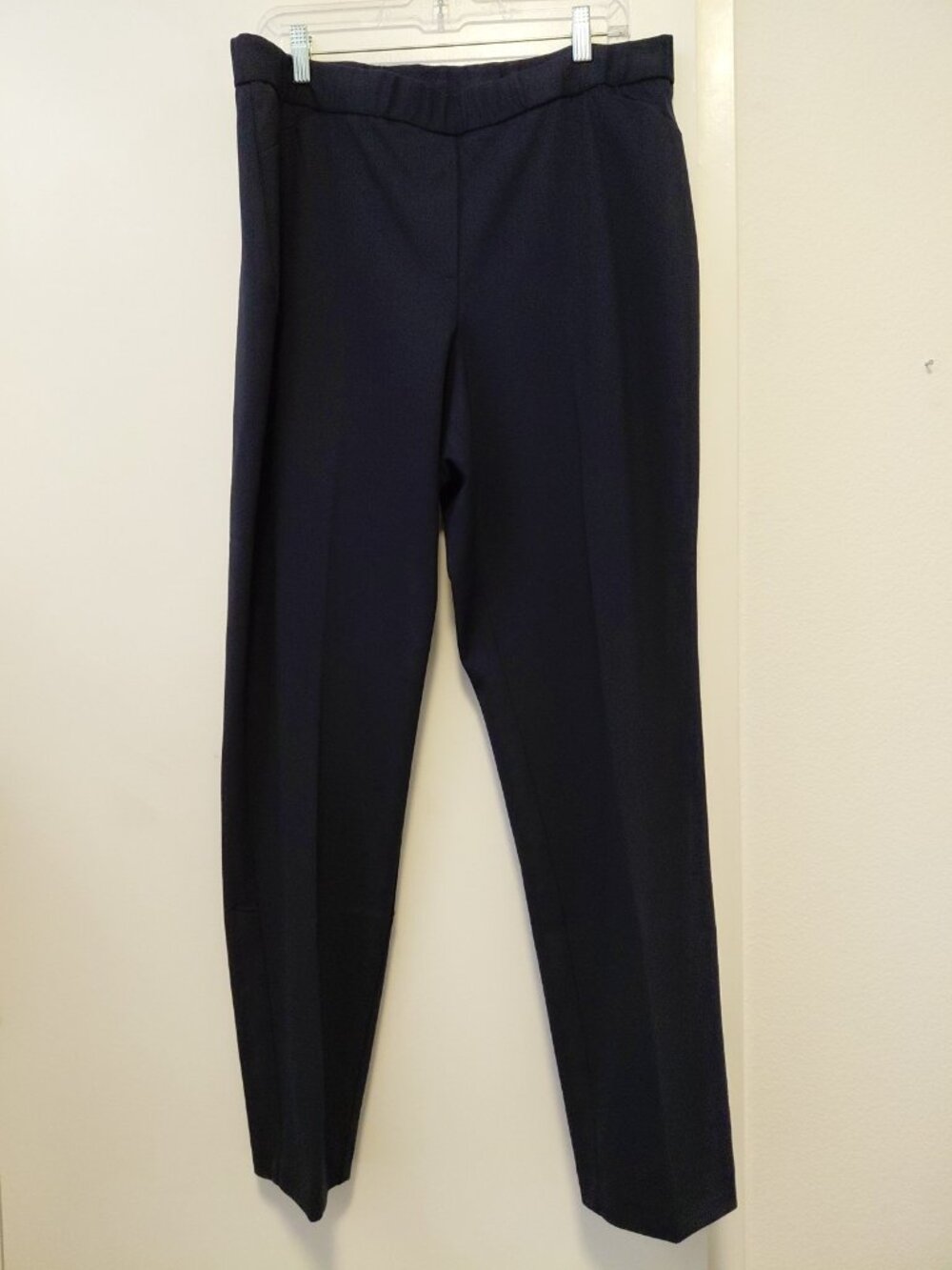 J. Jill Ponte Slim Leg Pants Large Tall Navy Blue Pockets Career NWT